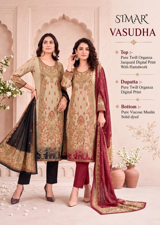 Glossy simar vasudha warli print dress material wholesale